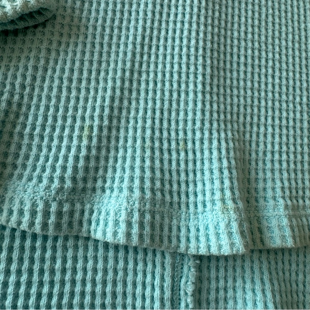 Aerie Waffle Knit Sweater Aqua Medium - Picture 9 of 9